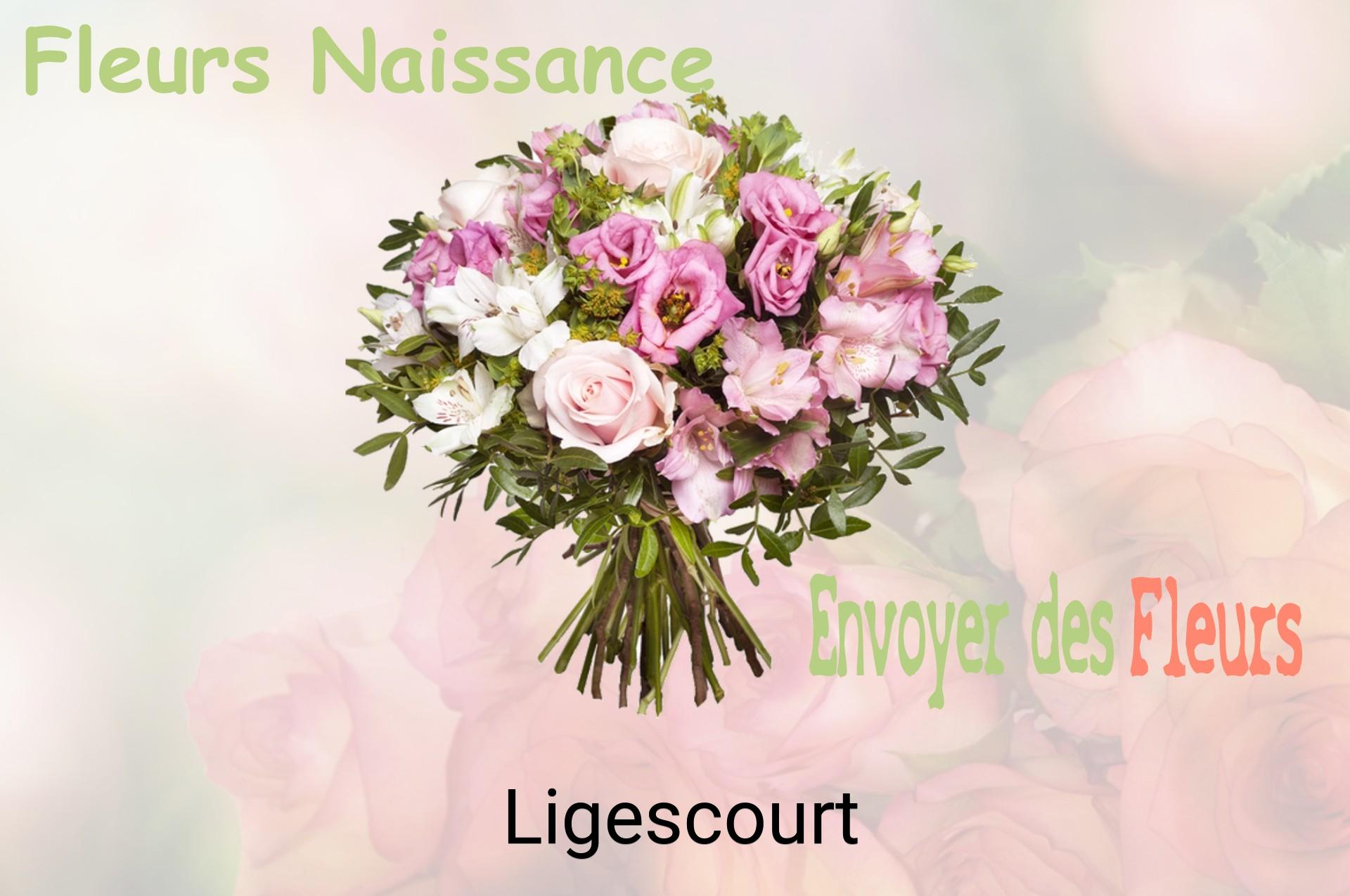 Bouquet de fleurs de naissance livré à Ligescourt